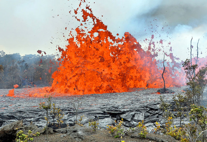 Volcano Erupting